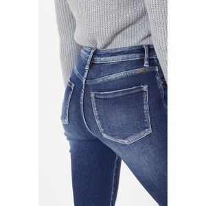 KanCan Jeans Womens High‎ Rise Frayed Boho Bootcut Denim Size 13/30 NWT